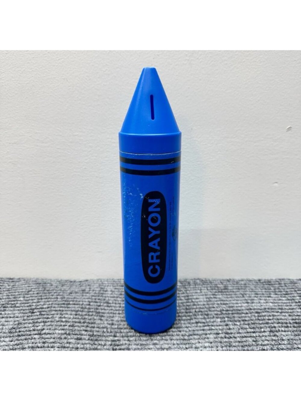 Crayon Bank Vintage 1988 Ralphco Plastic Royal Blue 11.75 inch USA Made 80s